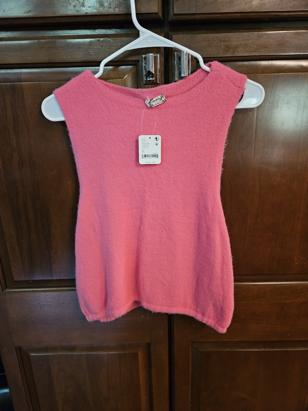 NWT Free People Intimately Neon Pink Top